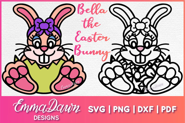 Cute Rabbit SVG, Easter Bunny SVG SVG Emma Dawn Designs 