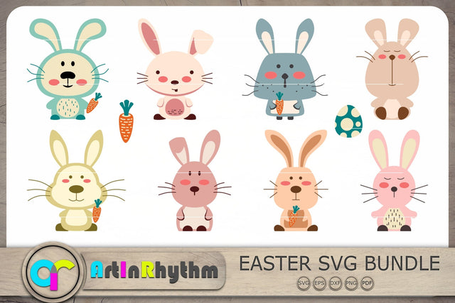 Cute Rabbits Svg, Easter Svg Bundle, Easter Bunnies Svg, Easter Svg SVG Artinrhythm shop 