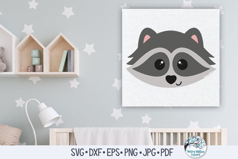 Cute Raccoon SVG SVG Wispy Willow Designs 