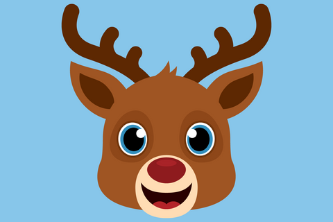 Cute Reindeer Faces With Snowflakes | Woodland Winter SVG SVG Captain Creative 