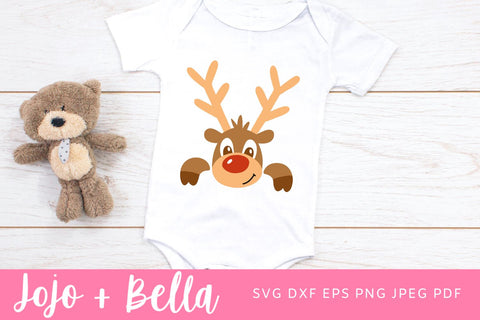 Cute Reindeer SVG, Boy Reindeer SVG, Rudolph SVG, Christmas SVG, Christmas Shirt png, Christmas Plate Svg, Christmas Svgs, Christmas Ornament svg, Christmas Sign Svg SVG Jojo&Bella 