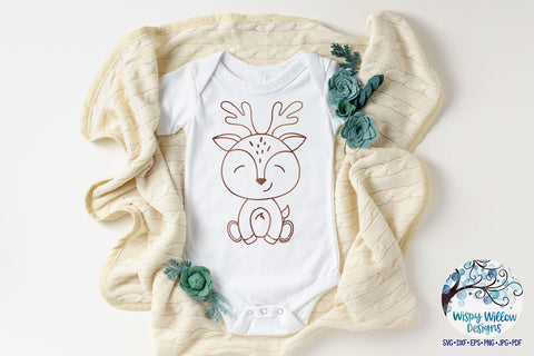 Cute Reindeer SVG SVG Wispy Willow Designs 