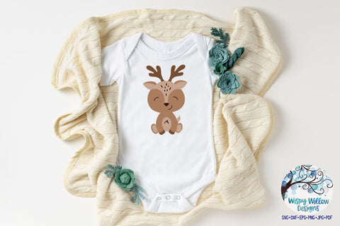 Cute Reindeer SVG SVG Wispy Willow Designs 