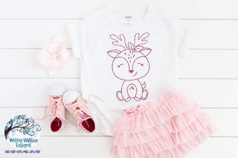 Cute Reindeer SVG SVG Wispy Willow Designs 