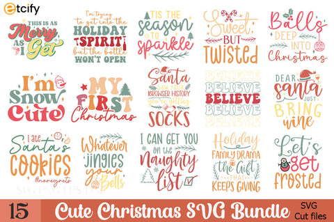 Cute Retro Christmas SVG Bundle SVG etcify 