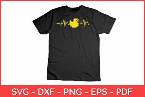 Cute Rubber Duckie Duck Heartbeat Svg Design SVG artprintfile 