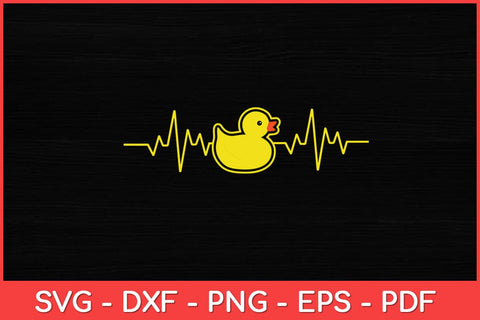 Cute Rubber Duckie Duck Heartbeat Svg Design SVG artprintfile 