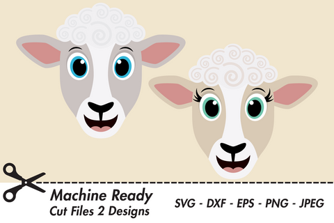 Cute Sheep Faces | Farm SVG SVG Captain Creative 