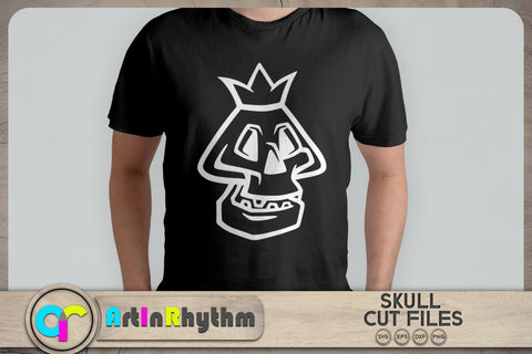 Cute skull with crown SVG SVG Artinrhythm shop 