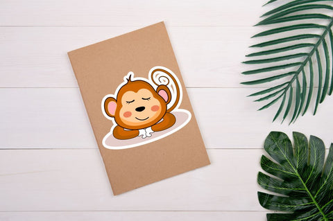 Cute Sleeping Animals Sticker Svg Bundle SVG Regulrcrative 