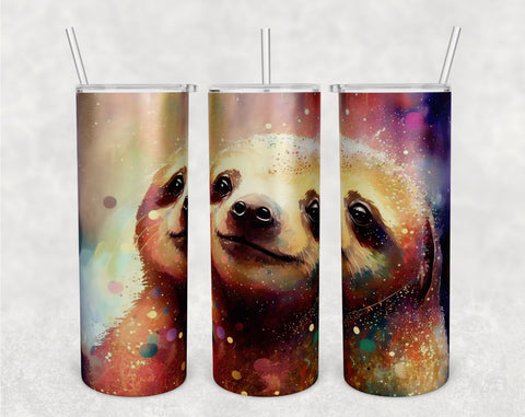Cute Sloth Tumbler Wraps Bundle, 20 Oz Skinny Tumbler Sloth Sublimation Designs, Sloth Tumbler PNG, Seamless Tumbler PNG, 5 Designs Sublimation HappyDesignStudio 