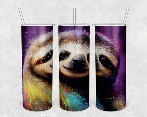 Cute Sloth Tumbler Wraps Bundle, 20 Oz Skinny Tumbler Sloth Sublimation Designs, Sloth Tumbler PNG, Seamless Tumbler PNG, 5 Designs Sublimation HappyDesignStudio 