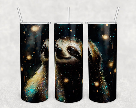 Cute Sloth Tumbler Wraps Bundle, 20 Oz Skinny Tumbler Sloth Sublimation Designs, Sloth Tumbler PNG, Seamless Tumbler PNG, 5 Designs Sublimation HappyDesignStudio 
