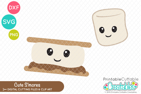 Cute S'mores SVG SVG Printable Cuttable Creatables 