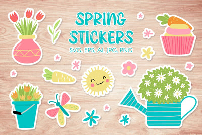 Cute Spring - Printable Stickers SVG Tori card store 