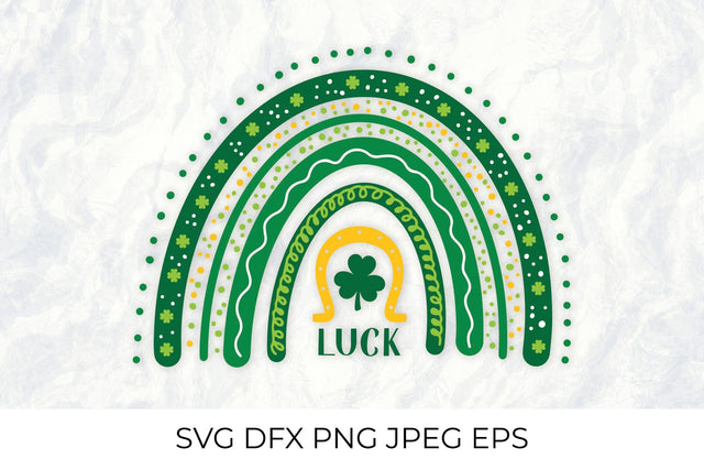 Cute St. Patricks Day rainbow. Patricks Day decorations SVG LaBelezoka 
