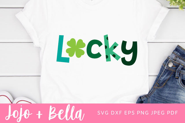 Cute St Patrick's Day SVG, Irish svg, St Paddy's Day Svg,Shamrock svg, Irish Shirt Svg, Cricut Svg, Cameo Silhouette, Sublimation SVG Jojo&Bella 