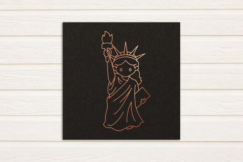 Cute Statue of Liberty SKETCH Single Line Drawing SVG SVG Designed by Geeks 