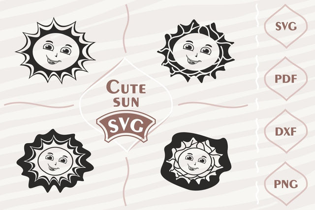 Cute sun SVG bundle SVG Digital Mojito 