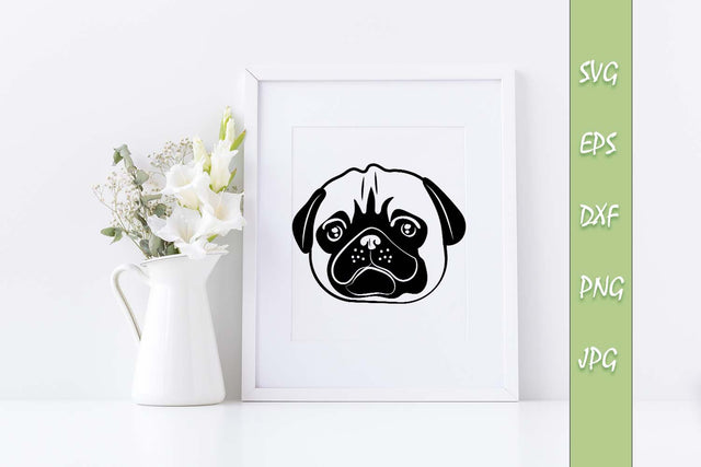 Cute SVG Pug Dog File SVG Sintegra 