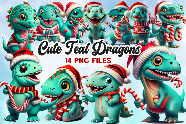 Cute Teal Dragons Sublimation Rupkotha 