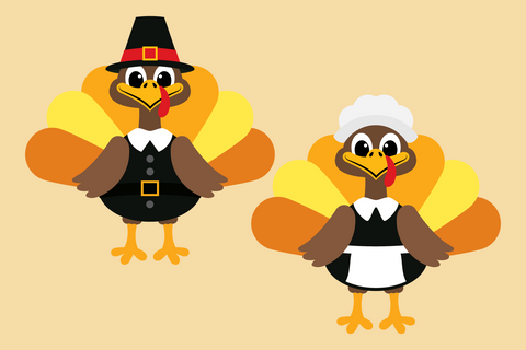 Cute Thanksgiving Turkey Bundle | Thanksgiving SVG SVG Captain Creative 