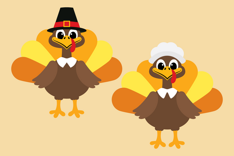 Cute Thanksgiving Turkey Bundle | Thanksgiving SVG SVG Captain Creative 