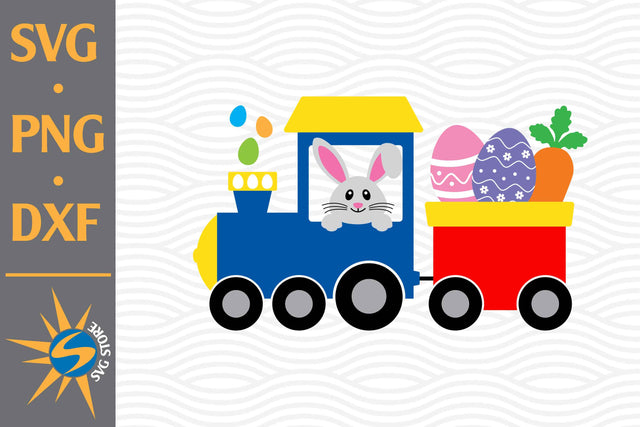 Cute Train Easter SVG, PNG, DXF Digital Files Include SVG SVGStoreShop 