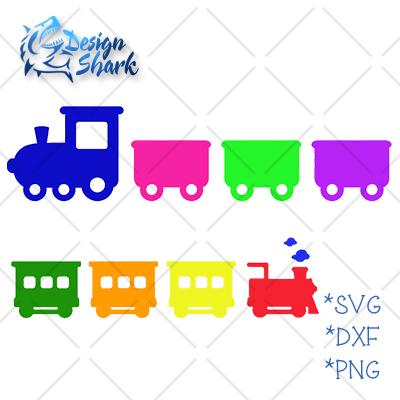 Cute Train Set SVG Design Shark 