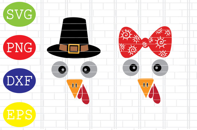 Cute Turkey Svg, Turkey Face Svg, Welcome Fall Svg, Hello Fall Svg, Pumpkin Svg, Autumn Svg SVG DigitalSvgFiles 
