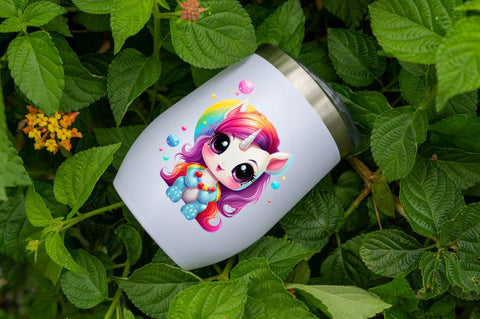 Cute Unicorn Clipart Bundle Sublimation Regulrcrative 