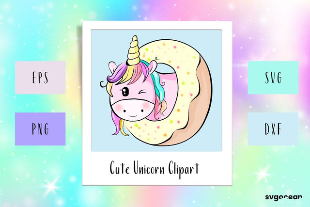 Cute Unicorn Clipart SVG SVG SvgOcean 