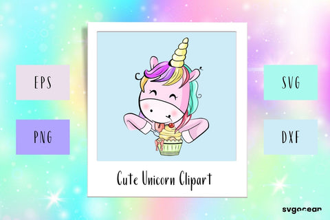 Cute Unicorn Clipart SVG SvgOcean 