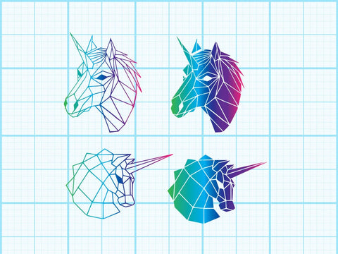 Cute unicorn Geomatical Print SVG Johan Ru designs 