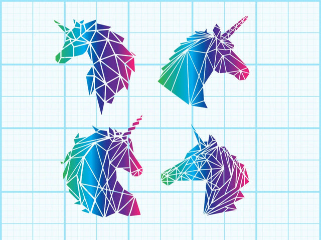 Cute unicorn Geomatical Print SVG Johan Ru designs 