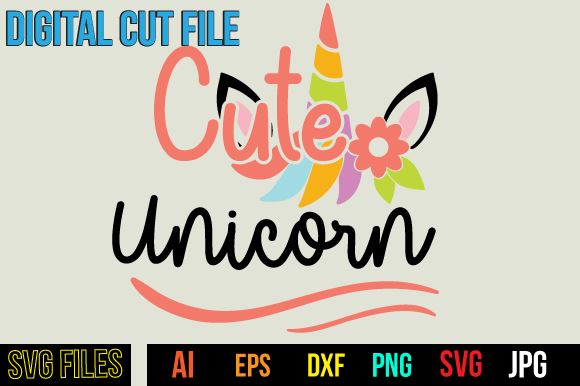 Cute Unicorn SVG Cut File SVG BlackCatsMedia 
