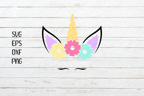 Cute Unicorn svg, Floral Unicorn Svg SVG SmmrDesign 