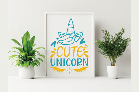 Cute Unicorn SVG SVG Creativeart88 