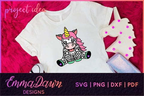 Cute Unicorn SVG SVG Emma Dawn Designs 