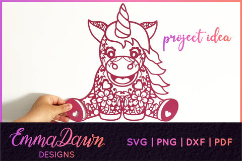 Cute Unicorn SVG SVG Emma Dawn Designs 