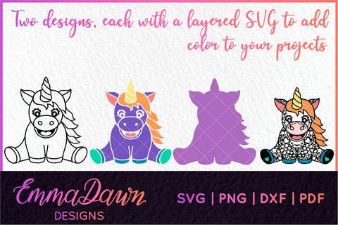 Cute Unicorn SVG SVG Emma Dawn Designs 