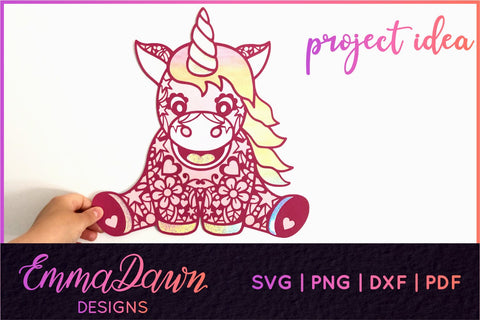 Cute Unicorn SVG SVG Emma Dawn Designs 