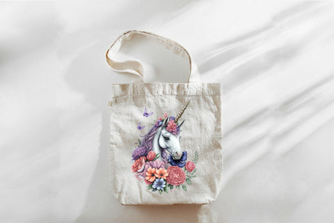 Cute Unicorn Watercolor Clipart Sublimation Rupkotha 