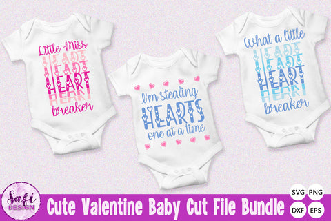 Cute Valentine Baby SVG Cut File Bundle SVG Safi Design 