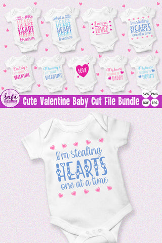 Cute Valentine Baby SVG Cut File Bundle SVG Safi Design 