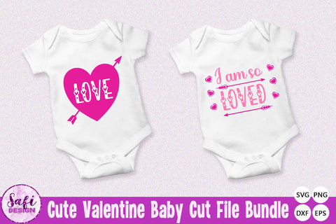 Cute Valentine Baby SVG Cut File Bundle SVG Safi Design 