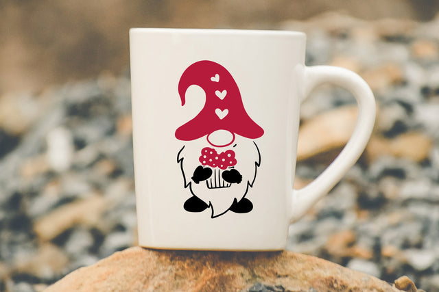Cute Valentine Gnome Clipart SVG SVG dapiyupi store 