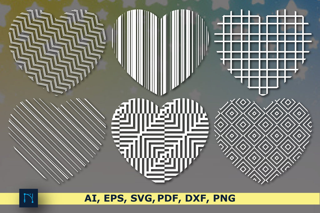 cute valentine heart SVG cut file Bundle - So Fontsy
