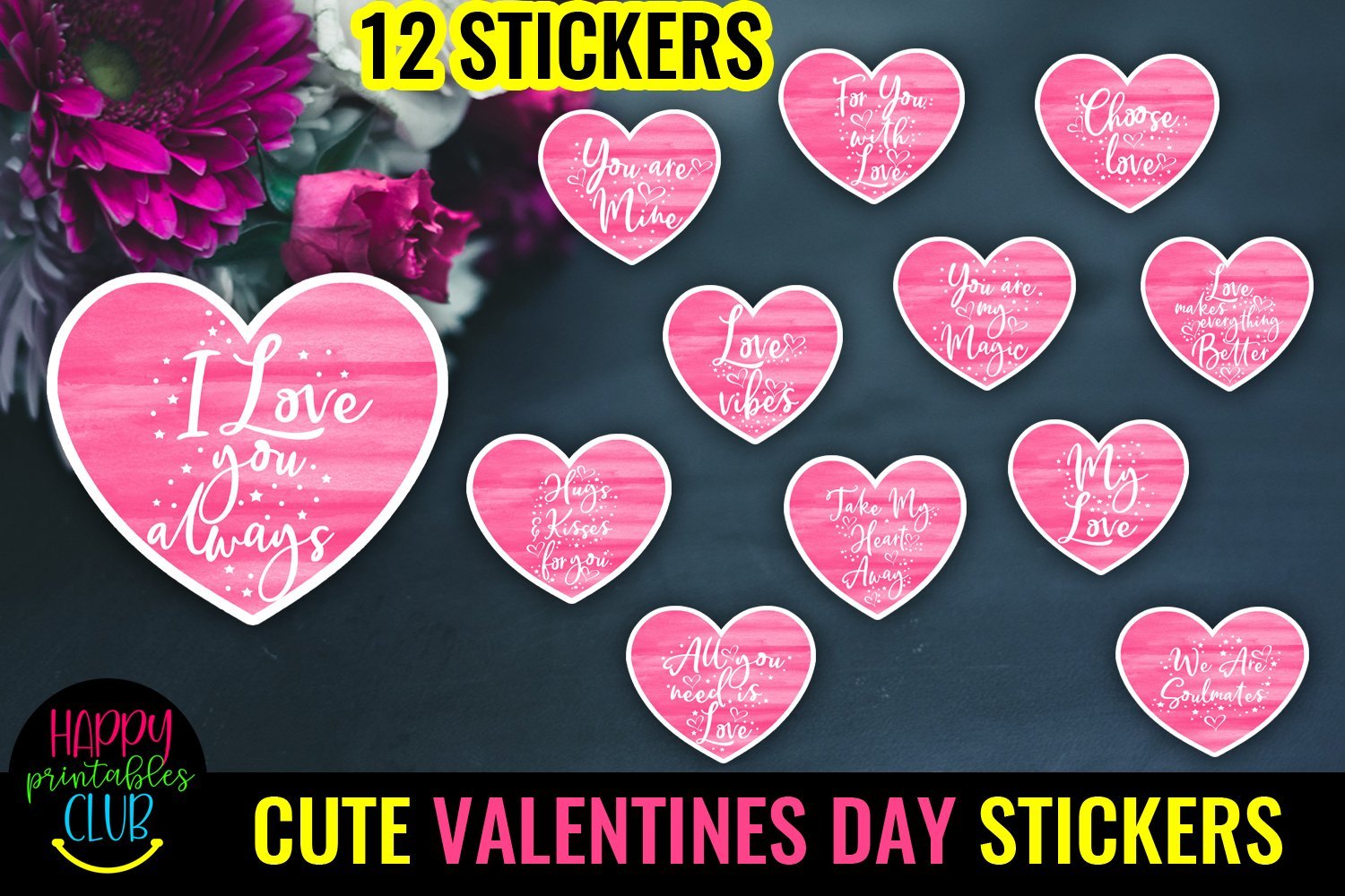 Heart Stickers for Valentine's Day