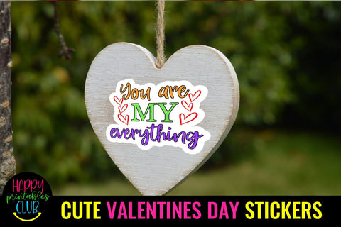 Cute Valentines Day Stickers-Love Romantic Stickers Cute SVG Happy Printables Club 